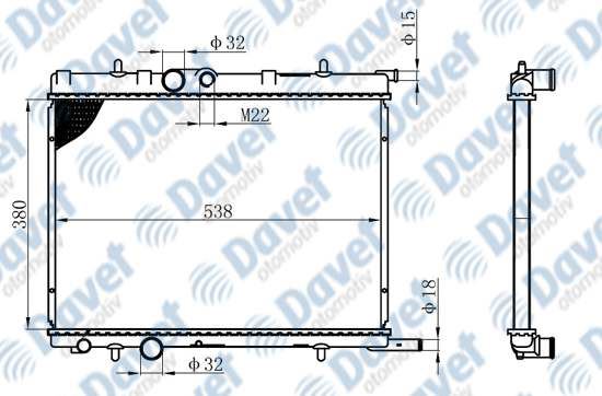 SWAPP 73045 Su Radyatoru P206 1.6hdi 1.4hdi 98- Brazing Manuel Sanzuman 380×538x26  ####